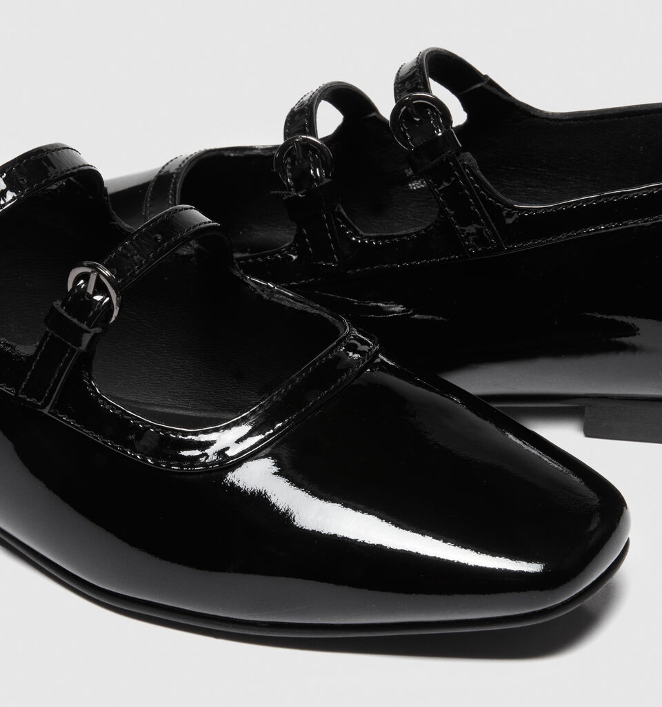 Patent leather flats - women's flat shoes - Black | Sisley image number 4
